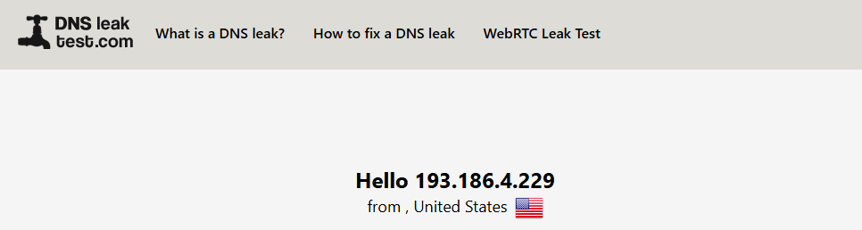 DNS leak test